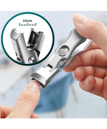 2024 New German Stainless Steel Nail Clippers for Men - Ultra Sharp Splashless Professional Black Nail Clippers - Buy Online on GoSupps.com