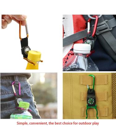 Liwein 12-Piece Mini Compass Carabiner Hook Set - Portable Buckle Keychain for Hiking Camping & Travel - Buy Online on GoSupps.com
