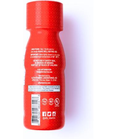 ALFA VITAMINS Vitamin B12 Energy Shot, Natural, Sugar Free Dietary Supplement, Boosts Energy, Supports Immune System, Cherry Flavored, Gluten Free, 10000 mcg per Serving, 2.0 oz Bottle, 80 Pack - Buy Online on GoSupps.com