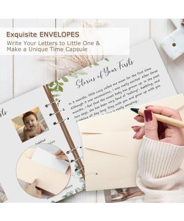 Creawoo Wooden Baby Memory Book Kit First 5 Years Keepsake Baby Journal Milestone Book Baby Story Book for Newborn Girls Boys Baby Shower Keepsake Gift Set (Included Ink Pad/Keepsake Bags/Envelopes) Baby Memory Book Set - Buy Online on GoSupps.com