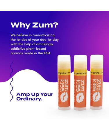 Zum Tangerine Kiss Stick (Pack of 3) - Organic Sunflower Seed Oil, Beeswax, Shea Butter, Essential Oils - 0.15 oz - Buy Online on GoSupps.com