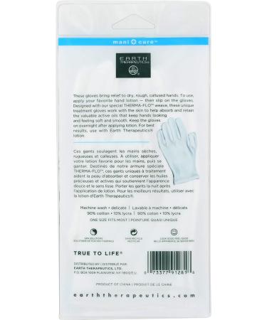 Earth Therapeutics Moisturizing Gloves - 1 Count (White) - Buy Online on GoSupps.com