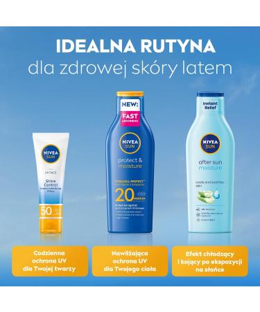NIVEA Polish Hydrating sun lotion SPF 20 200 ml - Buy Online on GoSupps.com