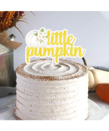 Little Pumpkin Cake Cupcake Topper Sweet Fall Baby Shower Decoration Autumn Themed Gender Reveal 1st Birthday Party Supplies White - Buy Online on GoSupps.com