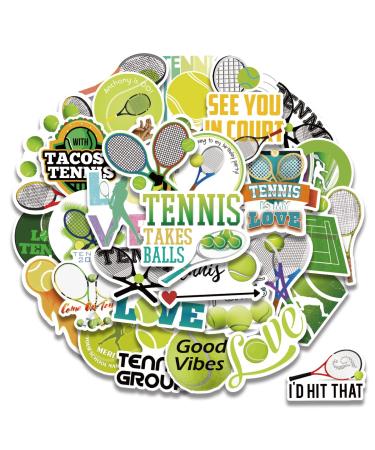 Tennis Stickers 50PCS Tennis Gifts,Tennis Gifts for Teens/Kids,Sports Stickers for Water Bottles(Tennis Stickers)