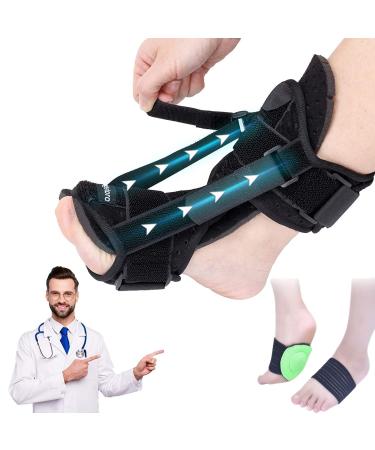 New Version Plantar Fasciitis Night Splint , Night Splint for Plantar Fasciitis Women & Men, Foot Splints for Plantar Fasciitis Relief, Dorsal Night Splint, Foot Brace for Plantar Fasciitis, Planters Facetious Night Splint Black Medium