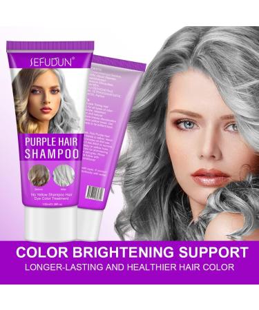 JAWSEU Purple shampoo for blonde hair hair care styling tool blonde toning purple shampoo for bleached and highlighted hair eliminates brassy blonde toner for women and men 100 ml - Buy Online on GoSupps.com
