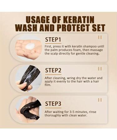 Keratin Smoothing Shampoo & Conditioner Set | Deep Conditioner for All Hair Types - 100ml - Ideal for Dry Damaged Hair - Buy Online on GoSupps.com
