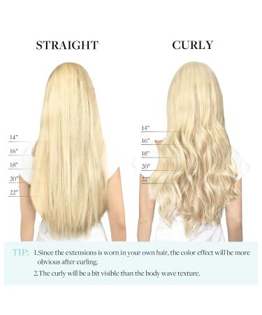 Doores Seamless Clip-In Extensions | 20 Inch Real Hair Dirty Blonde Highlights - 110g Remy Human Hair Thick & Natural - International Shipping - Buy Online on GoSupps.com