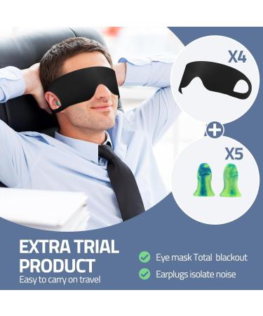 Buy 3D Memory Foam Sleeping Eye Mask & Powder Puff Touch Mask - Ultimate Light Blocking Blackout Blindfold for Travel & Sleep - Buy Online on GoSupps.com