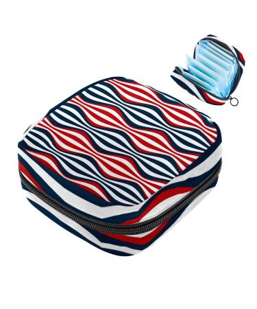 Storage bags for women's bandages American stripes waves mens of mental cup portable women's tapes storage bags female menstruation first period bag color 5