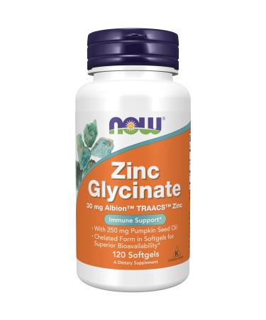 Now Foods Zinc Glycinate 120 Softgels