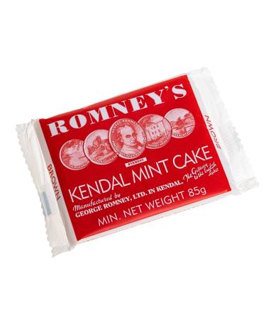 ROMNEYS 85B KENDAL MINT CAKE 85G BROWN 8 BARS