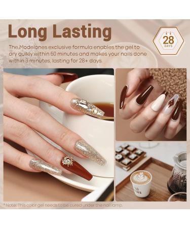Modelones Gel Nail Polish 12 Pcs Fall Winter Gel Polish Popular Neutral Nude Brown Gel Nail Kit Collection for Nail Art Salon Classic Collection Gift for Women Brown Nude - Buy Online on GoSupps.com