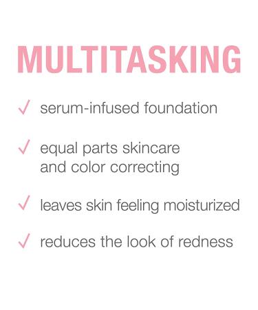 Neutrogena Healthy Skin Serum Foundation Light/Medium 01 - Pro-Vitamin B5, Color Correcting Liquid Foundation & Face Serum - 1 oz Pack - Buy Online on GoSupps.com