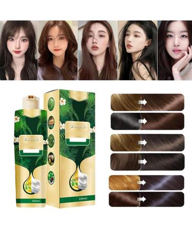 Dous Instant Shampoo for Dark Hair Coloring Natural Plant Ingredients Organic Black Color 100 Black Unisex Long Lasting Shampoo 300 L - Buy Online on GoSupps.com