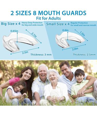 Professional Moldable Mouth Guards for Teeth Grinding - Pack of 8 with 2 Hygiene Cases - Buy Online on GoSupps.com