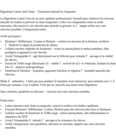 Lotion Anti-Chute Cheveux traitement intensif en ampoules fortifiant et stimulant la croissance 12 fiales soin capillaire contre la perte de cheveux - Buy Online on GoSupps.com