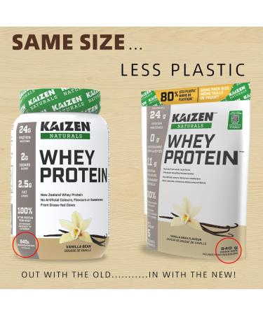 Kaizen Naturals Whey Protein Vanilla Bean 840g Pouch Vanilla 26 Servings (Pack of 1) - Buy Online on GoSupps.com