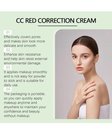 2 Pi ces CC Cr me La Centella Asiatica Cr me Teint e Anti-Rougeur CC Red Correct Correctrice De Couleur Perfecteur Et Correcteur De Teint Spf 25 Couverture Naturelle Imperm able Et Longue Tenue - Buy Online on GoSupps.com