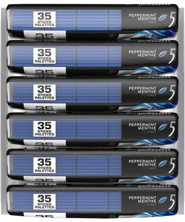 5 GUM Peppermint-Cobalt Flavoured Sugar Free Chewing Gum 35 Sticks 6 Packs - Buy Online on GoSupps.com