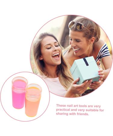 Beavorty 2sets nail stamp set clear silicone stamping jelly transparent nail stamper manicure nail art tool Painting Scrapers manicure stamper Nail Art Jelly Silica gel double head France 3x3cm As Shown - Buy Online on GoSupps.com