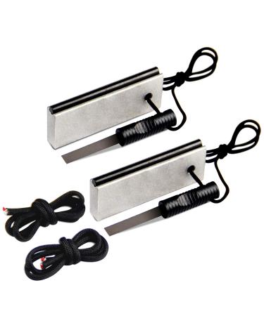 AOFAR Magnesium Fire Starter AF-374 (2-Pack) Waterproof Fire Steel Pouch for Camping, Hiking, Hunting, Backpacking,Outdoor Survival fire Striker kit