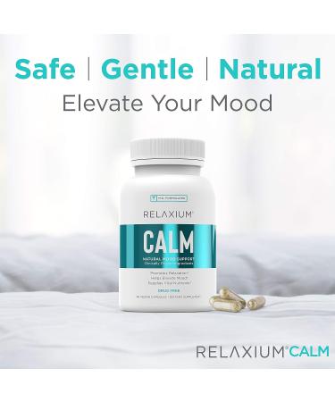 Relaxium Calm - All Natural Stress & Mood Support Supplement with Ashwagandha, 5-HTP, GABA - 60 Vegan Capsules - Buy Online on GoSupps.com