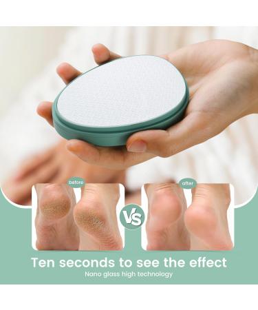 BEZOX Nano Glass Foot File Callus Remover - Gentle Pumice Stone & Portable Pedi Egg for Effective Foot Care - Green - Buy Online on GoSupps.com