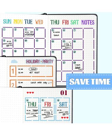 30 PCS Planner Stencils for Bullet Journal, Scrapbooking, Drawing - 4x7 Inch Diary Template - Buy Online on GoSupps.com