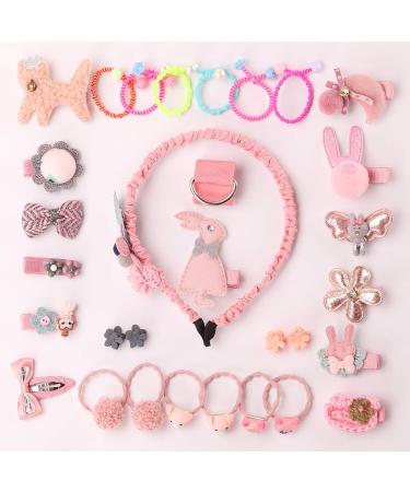 Seatecks Girl Hair Jewelry Gift Box - 46 Elastic Hair Ties Clips & Ponytail Holders - Exquisite Cartoon Design - Buy Online on GoSupps.com