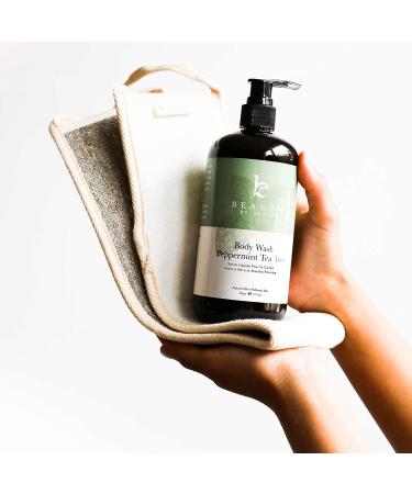 Peppermint Tea Tree Body Wash 16 Fl Oz - Organic Shower Gel for Men & Women, Acne Soothing Soap for Oily Skin - Buy Online on GoSupps.com