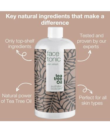 Face Tonic 500ml - Alcohol Free face Tonic with Tea Tree Oil - Cleanser for Blemishes Spots pimples and Acne Prone Skin Natural & Pharmaceutical Grade Australian Tea Tree Oil 500 ml (Pack of 1) - Buy Online on GoSupps.com