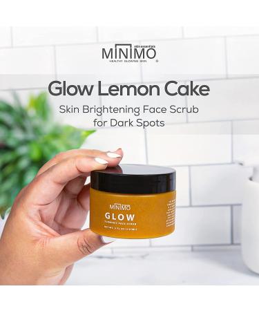 Minimo Glow Lemon Cake Face Scrub - Skin Brightening for Dark Spots - Buy Online on GoSupps.com