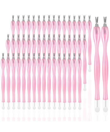 50Pcs Nail Cuticle Trimmer Rubber Nail Cleaner heemeei Plastic Handle Cuticle Knife  Double End Nail Dead Skin Fork Cuticle Pusher Bulk Nail Art Cuticle Remover Tools for Girls Women and Men-Pink  - Buy Online on GoSupps.com