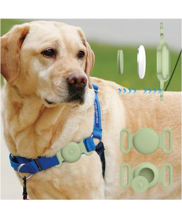 Airtag Dog Collar Pet Silicone Protective Case for GPS Tracking Finder Protective Cover Compatible with Apple Airtag Safety and Anti-lost (Matcha green+Lavender Middle) Matcha green+Lavender Middle - Buy Online on GoSupps.com