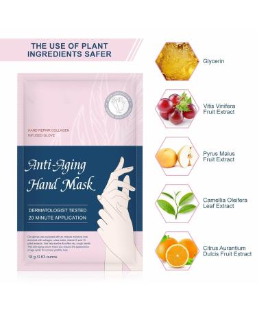 Hand Mask - 5 Pairs Moisture Gloves for Nourishing & Regenerating Hand Care | Anti-Aging & Peeling Treatment for Men & Women - Buy Online on GoSupps.com