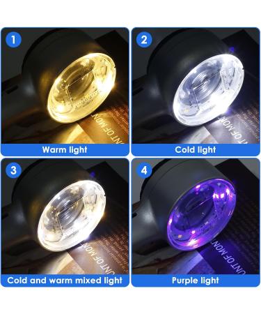 Handheld Jewelers Loupe with Scale 30X USB Rechargeable Coin Magnifier Handheld Magnifying Glass with LED Lights Clear Jewelers Coin Magnifier for Jewelry Passport Stamp Watch Rock - Buy Online on GoSupps.com