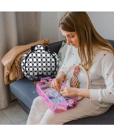 Embroidery Carrying Tote Bag - Perfect Organizer for Cross Stitch Projects - BWG Dots Design - Buy Online on GoSupps.com