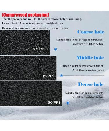 Shunting Aquarium Filter Material - Biochemical Foam Sponge Pad Customizable 50x50x4cm 50 PPI - Buy Online on GoSupps.com
