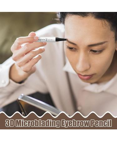 3D Microblading Eyebrow Pencil Waterproof Eyebrow Pencil With 4 Tips Precision Eyebrow Pencil Eye Brow Contouring For Long Lasting Definition Light Coffee - Buy Online on GoSupps.com