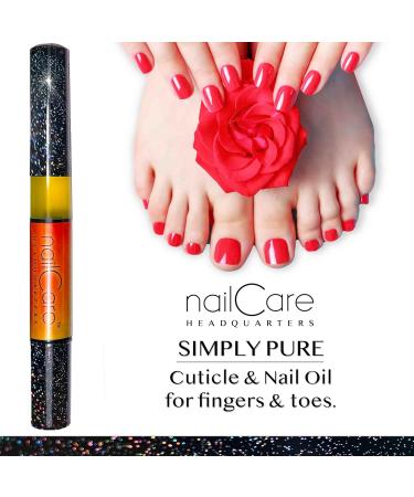 Cuticle Oil Pen for Stronger Nails - Jojoba Oil & Bali Mango Fragrance - Nail Growth Serum & Strengthener - Holo Glitter Design - International Shipping - Buy Online on GoSupps.com