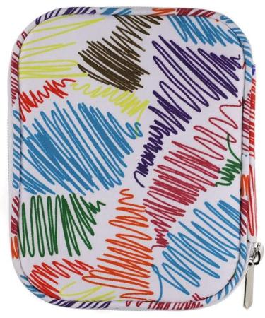 Katech Portable Empty Crochet Hook Case with Web Pocket - Travel Storage Bag Organizer for Crochets and Knitting Accessories (Line Pattern) - Buy Online on GoSupps.com