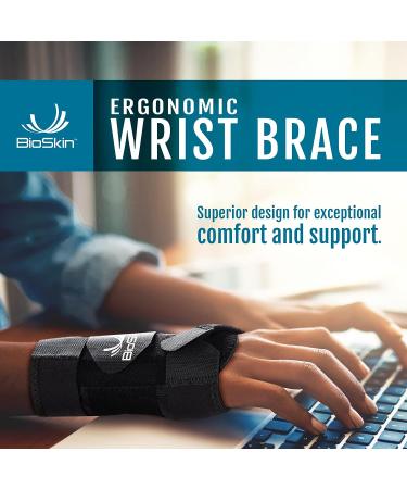 Bioskincare Carpal Tunnel Wrist Brace - Adjustable Support for Arthritis, Tendonitis, Sprains - Night Sleep Splint for Men and Women - 6-inch M-L (Right) - Buy Online on GoSupps.com