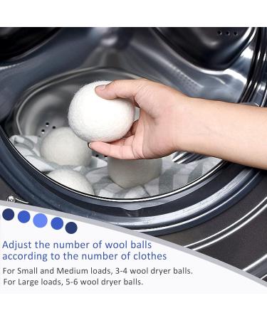 Wool Dryer Balls - 4PCS Natural Fabric Softener | 100% Organic New Zealand Wool | Reusable Anti-Static & Eco-Friendly | Reduces Drying Time & Wrinkles - Buy Online on GoSupps.com
