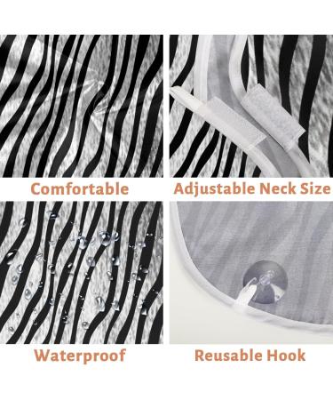 Zebra Print Beard Bib Apron | Beard Hair Catcher for Men | Ideal Father's Day & Anniversary Gifts | Includes 2 Suction Cups - Buy Online on GoSupps.com