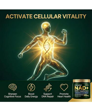 Auivty Liposomal NAD+ NMN Supplement with COQ10 Nicotinamide Riboside Trans-Resveratrol 900mg 90 Veggie Capsules - Buy Online on GoSupps.com