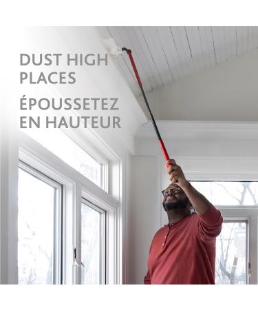Vileda Flex & Catch Duster | Heavy Duty Dusting Kit with 3 Disposable Duster Refills | Extendable 3 Ft Handle with Stay-On Duster Hook | Traps 3X More Dust Than Feather Dusters Dusting Kit + 3 Duster Refills - Buy Online on GoSupps.com