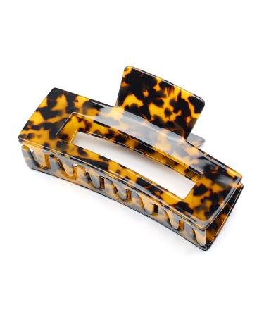 QinGoo Large Beautiful Turtle Shell Hair Clip Hair Clip Women's Headdress Elegant Hair Accessory 1 Piece 13 cm Dark Tortoise