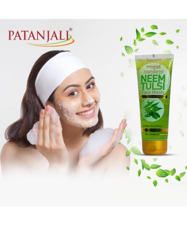 patanjali Neem Tulsi Face Wash 100gm / 3.52 fl oz - Pack of 2 - Buy Online on GoSupps.com